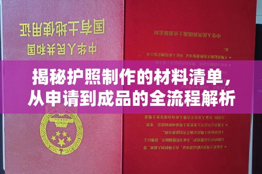 田阳揭秘护照制作的材料清单，从申请到成品的全流程解析