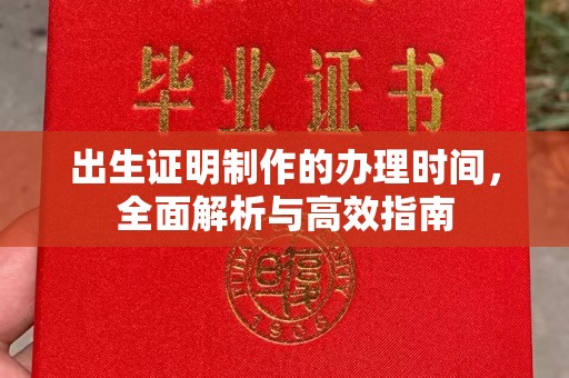田阳出生证明制作的办理时间，全面解析与高效指南
