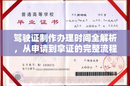 田阳驾驶证制作办理时间全解析，从申请到拿证的完整流程