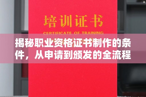 田阳揭秘职业资格证书制作的条件，从申请到颁发的全流程解析