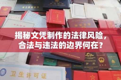 田阳揭秘文凭制作的法律风险，合法与违法的边界何在？